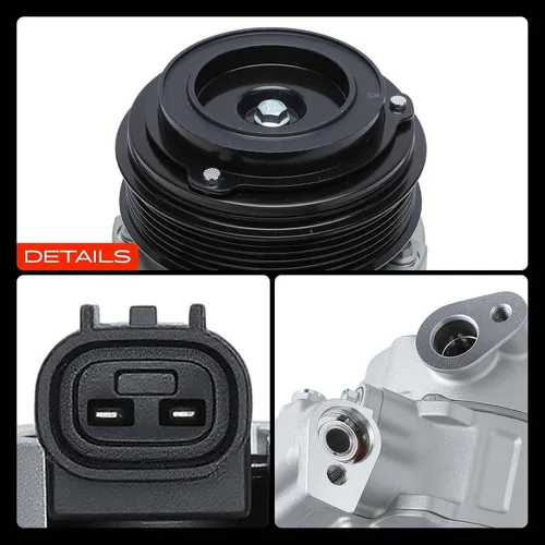 Vista 9 de A-Premium Compresor de A/C con embrague compatible con Ford Edge 2015-2018, GT 2017-2020 y Lincoln MKZ 2017-2020, MKX 2016-2018, Continental