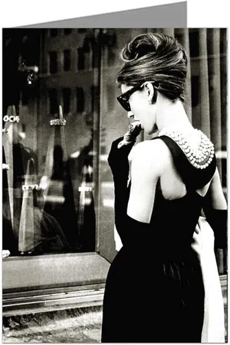 Vista 3 de 12-Audrey Hepburn fotos surtidas de sus películas, es decir, sabrina, desayuno en Tiffany's, vacaciones romanas, cara divertida, tarjetas de notas