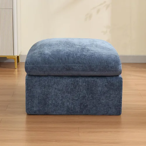 Vista 48 de WUTUTUEE Otomana Cloud de 33.5 pulgadas para sofá modular, cómodo reposapiés tapizado de felpilla con espuma viscoelástica, embalaje totalmente