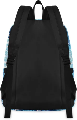 Vista 5 de Whale Jellyfishes - Mochila de tortuga con lonchera para niños y niños, juegos de mochila para niñas, Tortuga Medusas Ballena