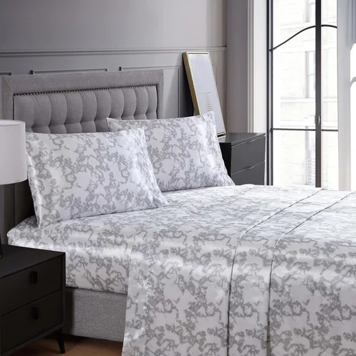Vista 22 de Beatrice Home Fashions Juego de sábanas Queen de satén 100% poliéster Leopardo