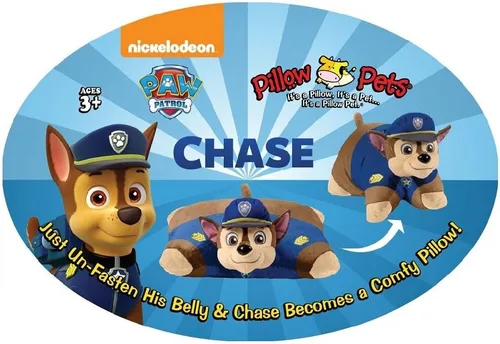 Vista 5 de Pillow Pets Nickelodeon Paw Patrol Chase, juguete de peluche de 16 pulgadas