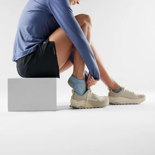 Vista 2 de Smartwool Calcetines tobilleros bajos Run Zero Cushion para mujer Azul (Serene blue)