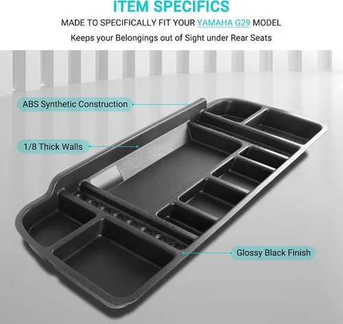Vista 4 de 10L0L Golf Cart Under Seat Storage Tray Fits EZGO TXT, RXV, Club Car DS, Club Car Precedent, Yamaha G29, Electric Vehicle with Original Trojan