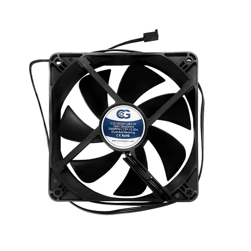 Vista 9 de Coolerguys Rodamiento de bolas 12v 3pin ventilador (alta velocidad, 3.150x0.984 in)