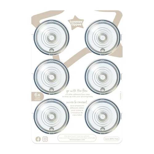 Vista 10 de Tommee Tippee Pezones triangulares de cierre profundo de inicio natural, rápido, 19.7 ft+