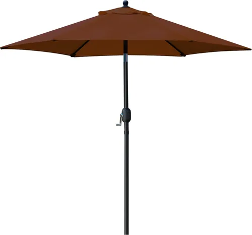 Vista 21 de Sunnyglade Sombrilla de Patio de 7.5 Pies para Exteriores, Sombrilla de Mesa de Mercado con Botón de Presión de Inclinación/Manivela, 6 Varillas