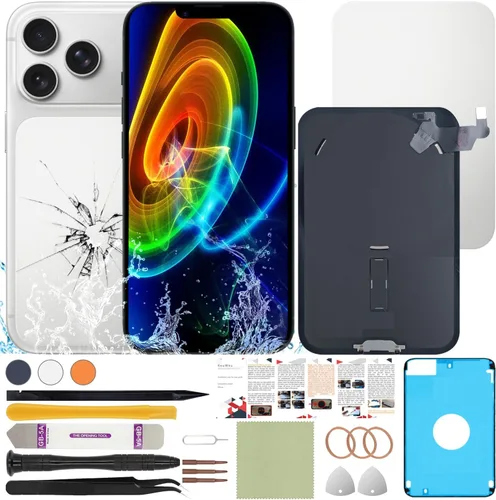 Vista 58 de Funda trasera de repuesto compatible con iPhone 8 de 4.7" + Herramientas profesionales (Gris espacial) Incluye herramientas profesionales, cinta