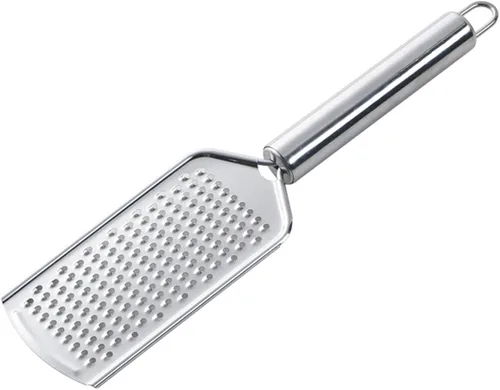 Vista 8 de Rallador de queso vegetal, rallador de limón de metal duradero a prueba de óxido con asa, rallador plano de mano para queso, chocolate, especias