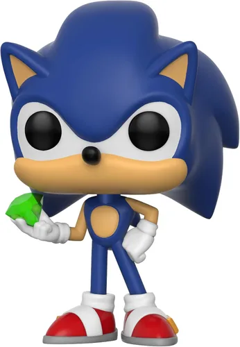 Vista 2 de Funko Pop! Games: Sonic - Juguete coleccionable de Sonic con esmeralda, azul Official Video Games Merch - Collectable Vinyl Figurine for Shelf