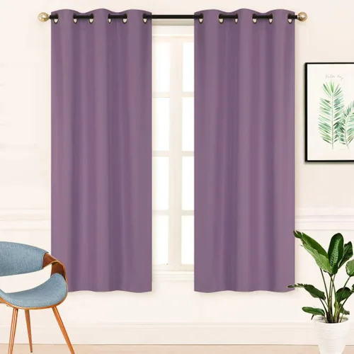 Vista 5 de Better Home Style 2 paneles de cortinas aisladas para cualquier ventana con ojales y ojales 100% opacos, color liso, 2 paneles de 36 pulgadas