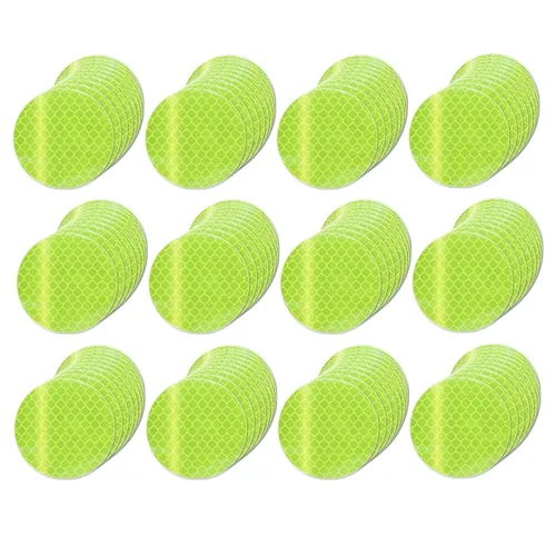 Vista 190 de Pegatinas reflectantes 1 pulgada de diámetro Redondas Reflectoras, Cinta adhesiva impermeable al aire libre de alta visibilidad (80 piezas)