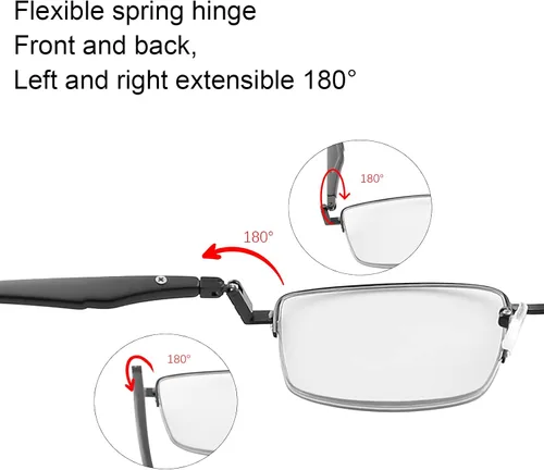 Vista 2 de YIMI Gafas de lectura de computadora multifoco progresivas fotocromáticas con bisagra de resorte Transición UV Gafas de sol antirreflejo