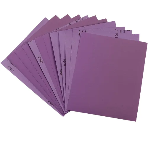 Vista 15 de Papel de lija de grano 60, hojas de lija en seco y húmedo de 9 x 11 pulgadas, papel de lija abrasivo avanzado de alúmina blanca fundida para acabado