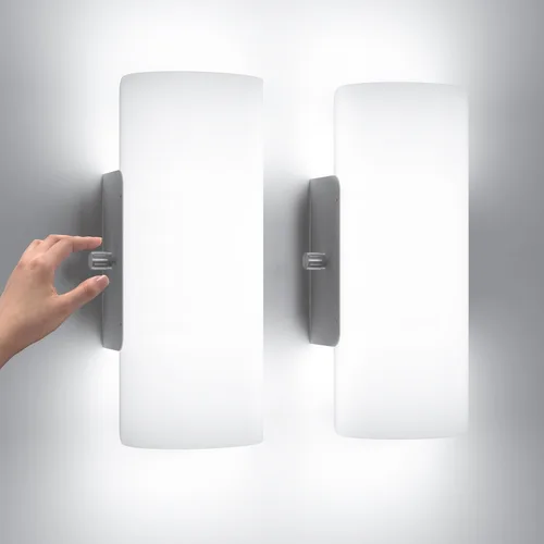 Vista 10 de ChangM Lámpara de pared LED moderna de acrílico 12W blanca fría 6000K lámpara de arriba abajo para dormitorio, pasillo, escaleras, baño, iluminación