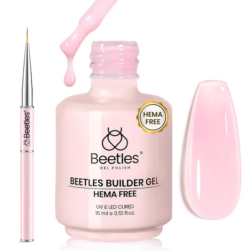 Vista 25 de Beetles - Gel constructor para uñas, 8 en 1, 0.51 onzas líquidas, gel de construcción transparente for Strengthening, Thickening & Building
