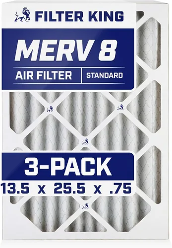 Vista 186 de Filter King Filtro de aire de 5.5x13.5x1 Paquete de 3 Filtros plisados MERV 8 HVAC para horno A/C Fabricado en Estados Unidos Tamaño real