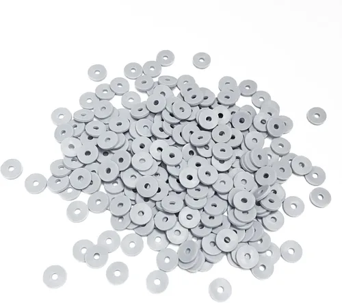 Vista 8 de 2000 cuentas de vinilo Heishi planas, redondas, de arcilla polimérica, espaciadoras para hacer pulseras, collares, aretes, accesorios para blanco