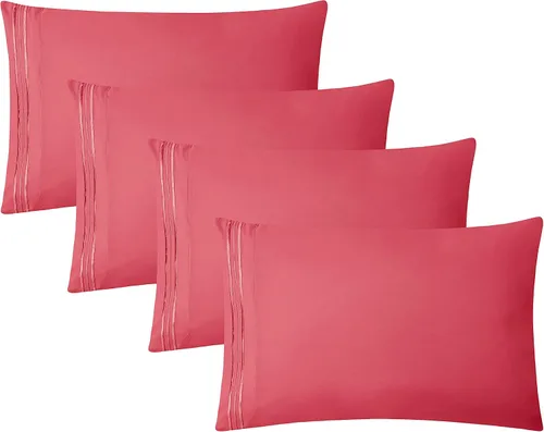 Vista 68 de Clara Clark Fundas de almohada de tamaño estándar – Funda de almohada ultra suave, fundas de almohada de microfibra ligera tamaño Queen – Juego de 2
