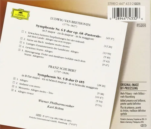 Vista 2 de Beethoven: Symphony No. 6, Schubert: Symphony No. 5 / Böhm, Vienna Philharmonic Orch.