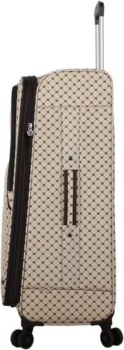 Vista 37 de Steve Madden Equipaje de diseñador, Chalet Gris Claro, Juego de maleta giratoria ligera expandible de 3 piezas - Juego de viaje