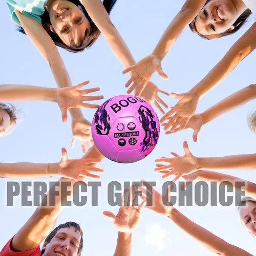 Vista 5 de Pelota de Scoccer, decoloración en el sol, tamaño oficial 54, bola de color de cambio de bomba extra regalo para adolescentes, niños, niñas, adultos