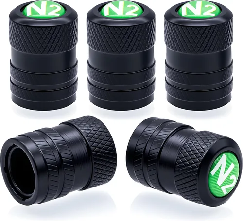 Vista 34 de 4 piezas de tapas de válvula de rueda con forma de punta, tapa de aire de aluminio para automóviles, cubiertas universales de válvula de rueda a