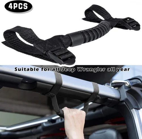Vista 2 de 4 asas de agarre de barra antivuelco para Jeep Wrangler YJ TJ JK JKU JL JLU Sports Sahara Freedom Rubicon X & Unlimited 1995 - 2020