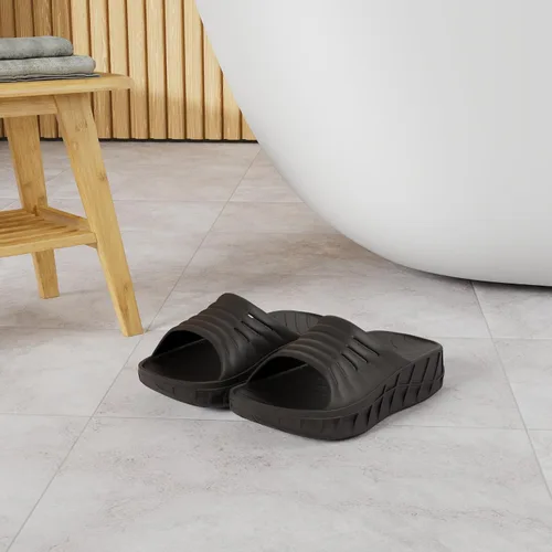 Vista 3 de GPOS Sandalias de recuperación deportiva para hombre, para fascitis plantar, gruesas, acolchadas, ligeras, cómodas, ortopédicas