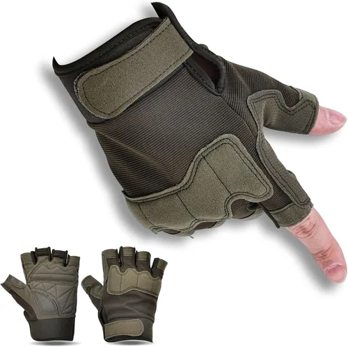 Vista 9 de Guantes de levantamiento de pesas, guantes de gimnasio para hombres y mujeres, protección completa de la palma para deportes, levantamiento