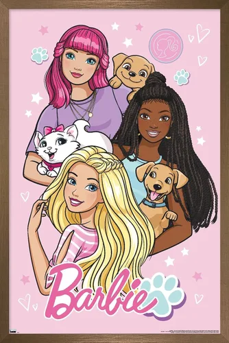 Vista 15 de Trends International Mattel Barbie - Bonito póster de pared, 22.4 pulgadas de largo x 14.7 pulgadas, versión enmarcada en madera de granero Versión