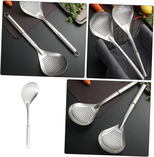 Vista 5 de Colador de fideos ergonómico para freír para uso doméstico, accesorio esencial de cocina para cocinar y preparar alimentos, herramienta colador