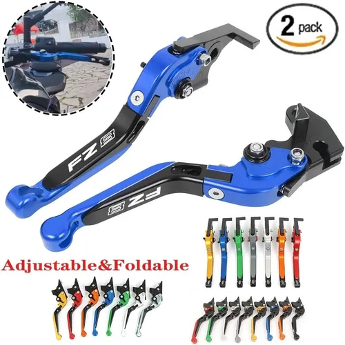 Vista 2 de Clutch Brake Levers for FZ8 FZ-8 2011 2012 2013 2014 2015 2016-2020 Motorcycle Adjustable Folding Extendable Brake Clutch Levers Handle