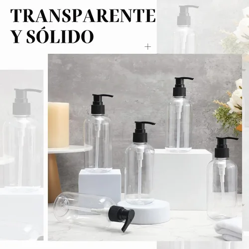 Vista 5 de Norme 40 botellas vacías con bomba de 8 onzas, botellas de plástico