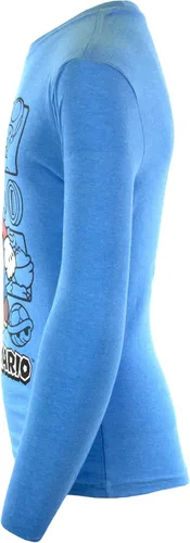Vista 3 de Nintendo Camiseta gráfica de manga larga de Mario Kart para niños, Super Mario Bros