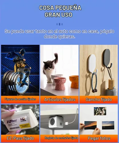 Vista 6 de PHIXBEAR - Cinta adhesiva de doble cara, resistente al calor, 12 almohadillas adhesivas