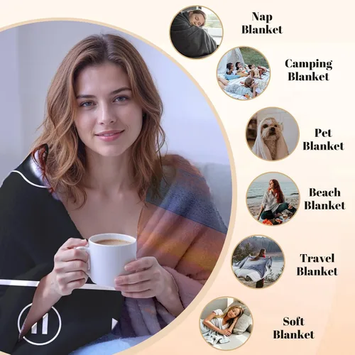 Vista 7 de Envío al día siguiente, manta musical personalizada con foto - impresa en EE. UU., mantas personalizadas con foto para adultos y niños, regalos