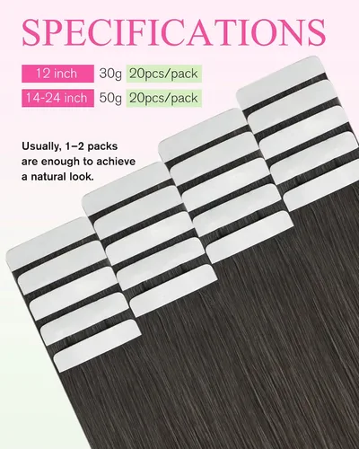 Vista 84 de YoungSee Extensiones de Cabello Humano con Cinta Balayage Extensiones de Cabello con Cinta Marrón Oscuro Extensiones de Cabello con Cinta Ombre