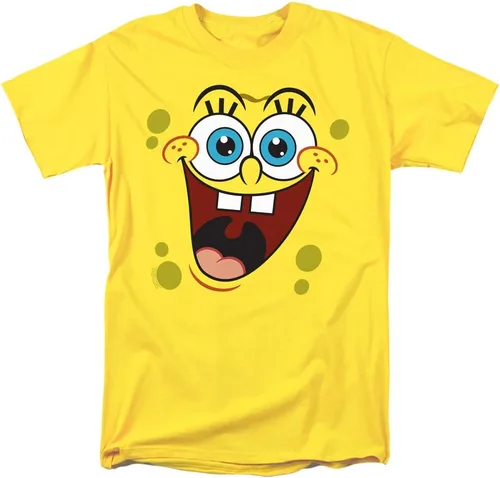 Vista 8 de SpongeBob Big Face Halloween Costume Collection Unisex Adult T Shirt Amarillo - Cara Nerd