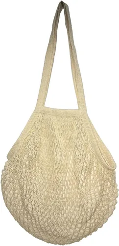 Vista 14 de Portátil reutilizable malla algodón red cadena bolsa organizador compras bolsa bolsa bolsa de almacenamiento de frutas nuevo (beige)