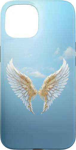 Vista 6 de Funda para iPhone 13 Heavenly Golden Angel Wings