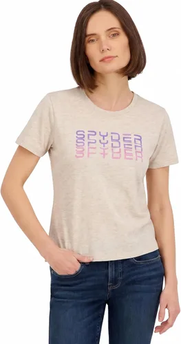Vista 5 de Spyder Camiseta de manga corta con estampado de diamantes de imitación para mujer Negro