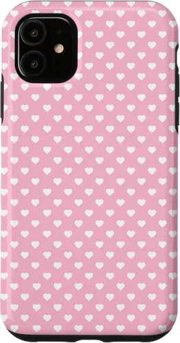 Vista 8 de Hearts Pattern Light Pink White Valentine Case for iPhone 17