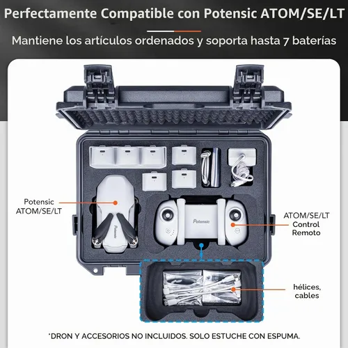 Vista 3 de Lykus Titan AM100 - Carcasa rígida impermeable para Potensic Atom 2/3-Axis Negro