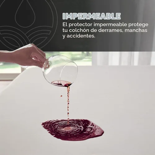 Vista 3 de Tempur-Pedic Protect Protector de colchón impermeable, individual XL, color blanco
