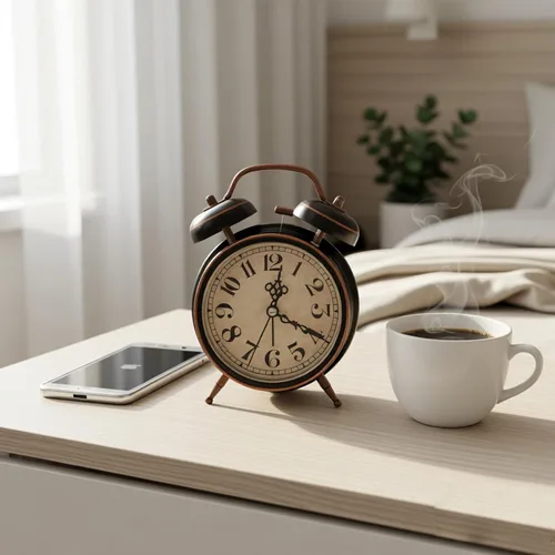 Vista 6 de AUNMAS Reloj despertador vintage, alarma de campana doble con esfera luminosa brillante, gestión de tiempo de noche retro para adultos con sueño