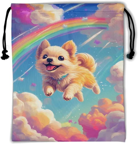 Vista 232 de Bolsa de agarre de gimnasia de piel de animal, bolsa de gimnasia con cordón ajustable, bolsa de cuerda para fauna silvestre, Mariposas Galaxy