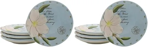 Vista 6 de Fitz & Floyd Fitz and Floyd Toulouse - Juego de 4 platos para aperitivos, 5 pulgadas, color verde