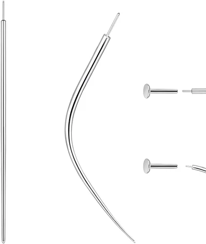 Vista 8 de Piercing Taper Ball Grabber Tool Stainless Steel Nose Ear Piercing Kits