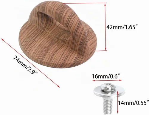 Vista 2 de Woogim - 2 manijas de madera para tapa de olla